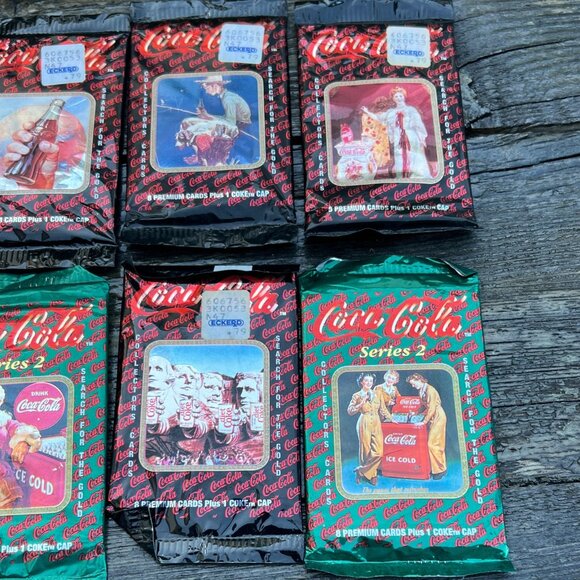 Coca Cola Collectors Cards Lot of 6 Series 1 and 2 1993 1994 Sealed packs caps - Picture 4 of 8